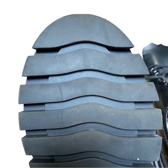 Zara Chunky Platform Black Oxford’s Flat Track Sole lug sole Mary Janes Size 7.5 - Picture 9 of 11